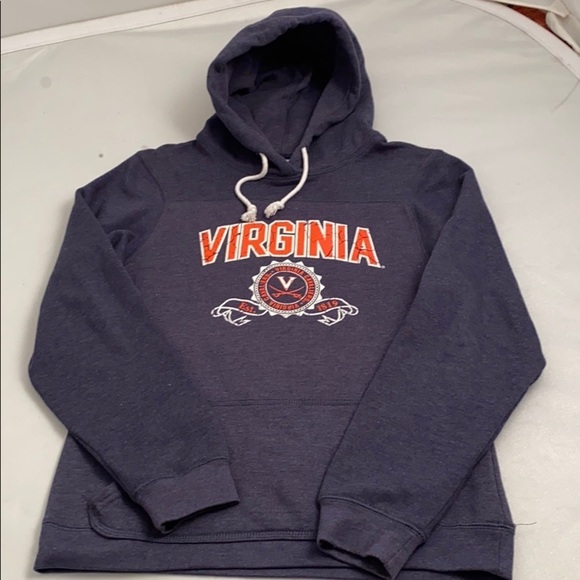 NCAA Tops - NCAA University of Virginia Cavaliers navy and orange hoodie M